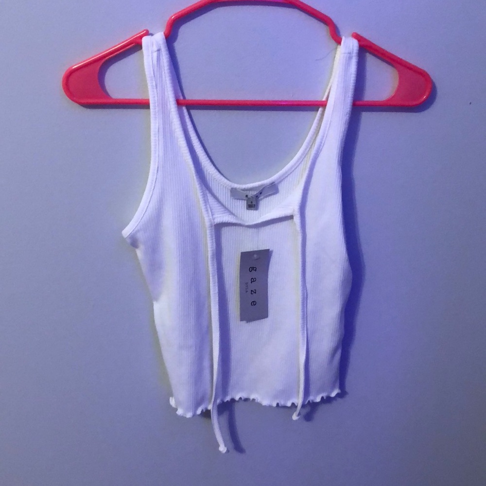 white crop top